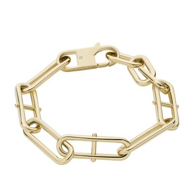 Fossil Gliederarmband Heritage D-Link Edelstahl Gold-Ton JF04234710