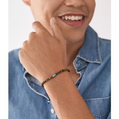 Fossil Armband Herren Beads Tigerauge Edelstahl JF04413040