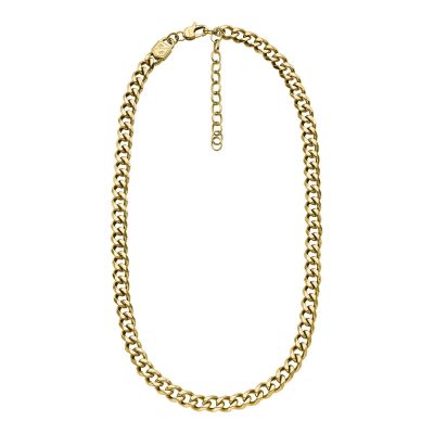 Fossil Halskette Herren Bold Chains Edelstahl Gold-Ton JF04612710