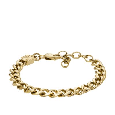 Fossil Armband Unisex Ellis Core Chains Edelstahl Gold-Ton JF04616710