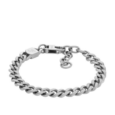 Fossil JF04697040 Armband Unisex Harlow Linear Texture Chain Edelstahl