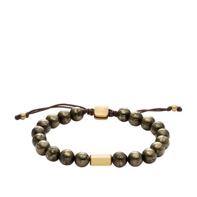 Fossil Armband Herren Galaxy Beads Pyrit-Perlen Grau 25 cm JF04820710