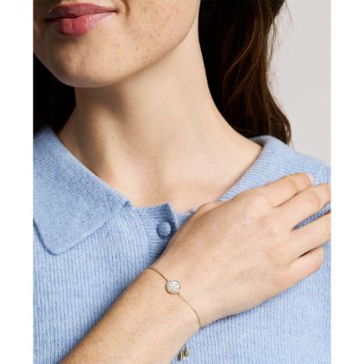 Fossil Armband Classic Mother of Pearl Edelstahl Gold-Ton JF04866710