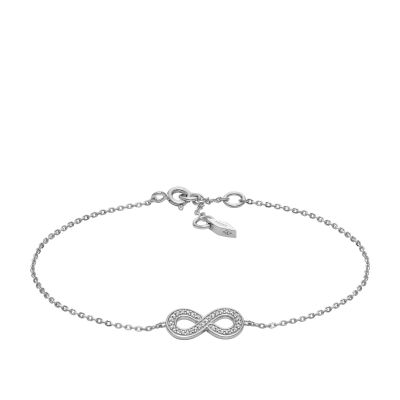 Fossil JFS00633040 Gliederarmband Damen Infinity Silber 16,5 cm