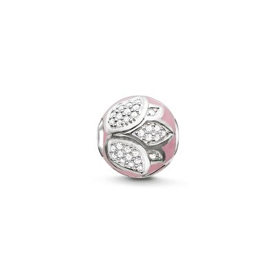 Thomas Sabo K0203-041-9 Karma Bead Rosa Lotosblüte Sterling-Silber