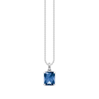 Thomas Sabo Halskette-Anhänger Damen Blauer Stein Silber KE1964-699-1