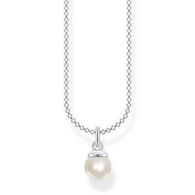 Thomas Sabo KE2076-082-14 Halskette mit Anhänger Perle Silber 45 cm