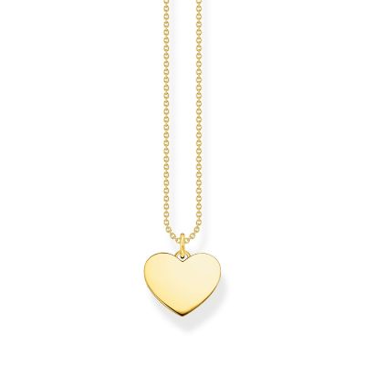 Thomas Sabo KE2128-413-39 Halskette Anhänger Damen Gravur Herz Silber Vergoldet