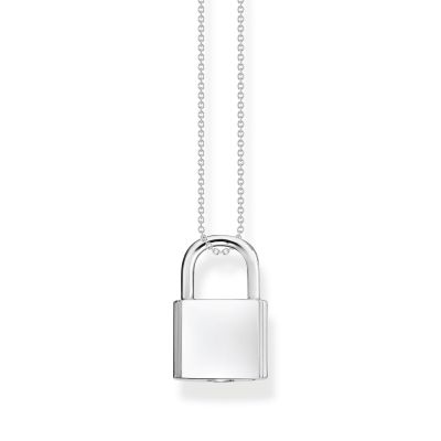 Thomas Sabo KE2130-001-21 Halskette mit Anhänger Damen Schloss Sterling-Silber