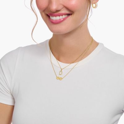 Thomas Sabo Halskette mit Anhänger Damen Infinity Vergoldet SCKE150385