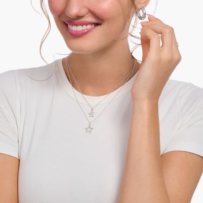 Thomas Sabo Kette-Anhänger Damen Stern Silber KE2235-041-14