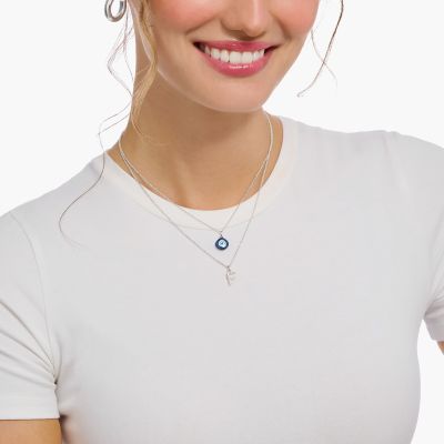 Thomas Sabo Halskette mit Anhänger Damen Buchstabe F Silber SCKE150356