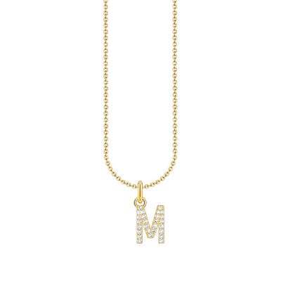 Thomas Sabo Kette-Anhänger Damen Buchstabe M Vergoldet KE2252-414-14