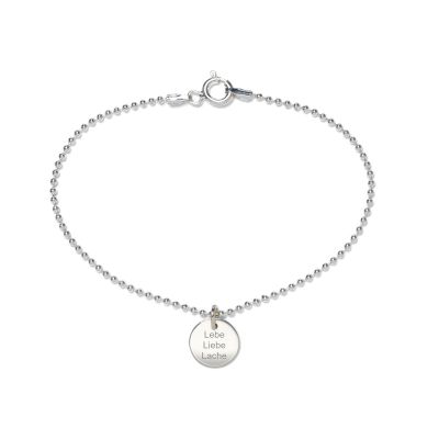 Beka & Bell 5022 Armband Lieblingsstück Lebe-Liebe-Lache Silber Gr. M