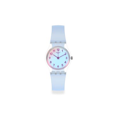 Swatch LK396 Armband-Uhr Damen Casual Blue Analog Quarz mit Silikon-Band