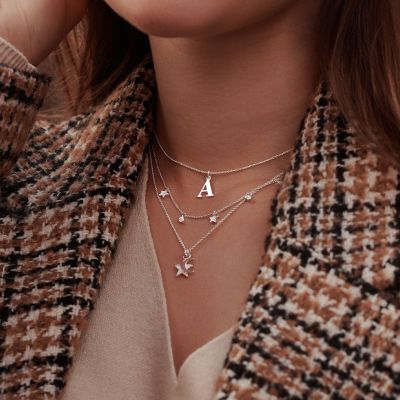 Thomas Sabo KE2021-001-21 Halskette mit Anhänger Buchstabe L Sterling-Silber