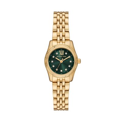 Michael Kors Damen-Uhr Lexington Quarz Edelstahl-Armband Gold MK4842