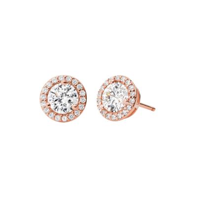 Michael Kors Ohrstecker Damen Halo Zirkonia Rosévergoldet MKC1035AN791