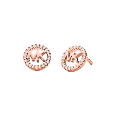 Michael Kors MKC1247AN791 Ohrstecker Damen Logo Pavé Zirkonia Silber Roségold