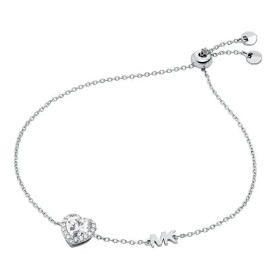 Michael Kors MKC1518AN040 Armband Damen Herz Pavé Zirkonia Logo Sterling-Silber