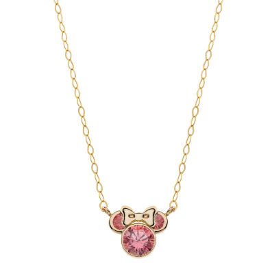 Disney NG000010CTL-157.CS Halskette Anhänger Damen Minnie Pink 375/- Gelbgold
