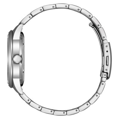 Citizen Herren-Uhr Automatik Analog Grün Edelstahl-Armband NY4058-79XE