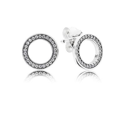 Pandora 290585CZ Ohrstecker Damen Funkelnder Kreis Silber
