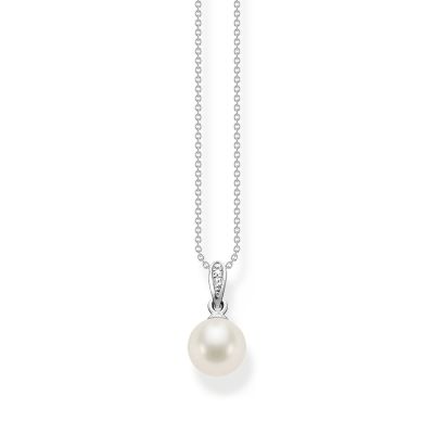 Thomas Sabo SCKE150060 Kette Mit Anhänger Perle Zirkonia Silber