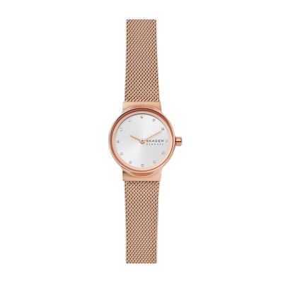 Skagen SKW2665  Damen-Uhr Freja Analog Quarz Milanaise Edelstahl-Band Roségold Ø 26 mm