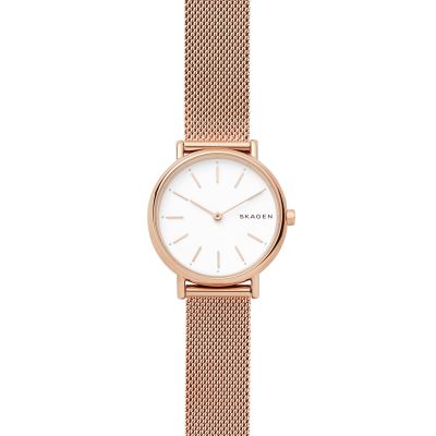 Skagen SKW2694 Damen-Uhr Signatur Slim Milanaise Rosé-Ton Ø 30 mm
