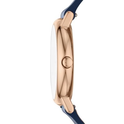 Skagen SKW2838 Damen-Uhr Signatur Analog Quarz mit Leder-Armband Ø 30 mm