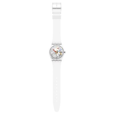 Swatch SO28K100-S06 Armband-Uhr Clearly Gent Analog Quarz Kunststoff-Band Ø 34 mm