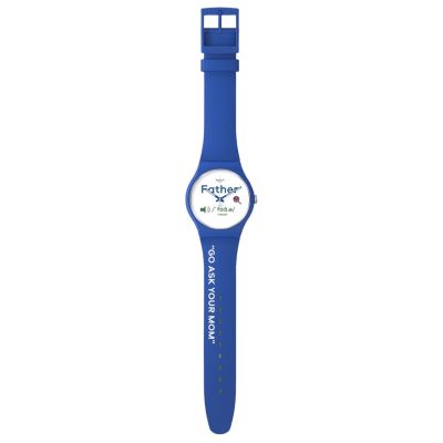Swatch SO29Z704 Armband-Uhr Herren All About Dad Analog Quarz Silikon-Band