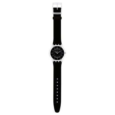  Swatch Armband-Uhr Black Classiness Quarz Biobasierte Materialien-Band SS08K103