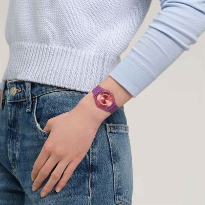 Swatch Armband-Uhr Sweet Strawberry Dream Quarz Silikon-Band SS08V108