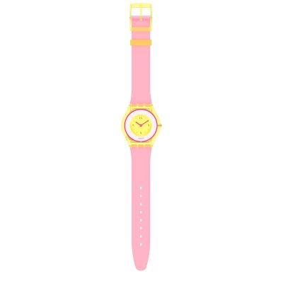 Swatch SS08Z101 Armband-Uhr India Rose 01 Analog Quarz Silikon-Band Ø 34 mm
