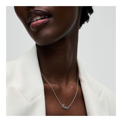 Pandora 393076C01 Collier-Halskette Funkelndes Handgeschriebenes Love Silber