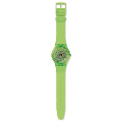 Swatch SUOG118 Armband-Uhr Kiwi Vibes Analog Quarz Silikon-Band Ø 41 mm