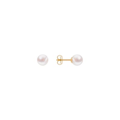 Di Perle Ohrstecker Süßwasserzuchtperlen 585 Gelbgold 8.5 mm 6555210