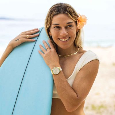 Swatch Armband-Uhr Coco Ho Blu Analog Quarz Silikon-Band SYXG127
