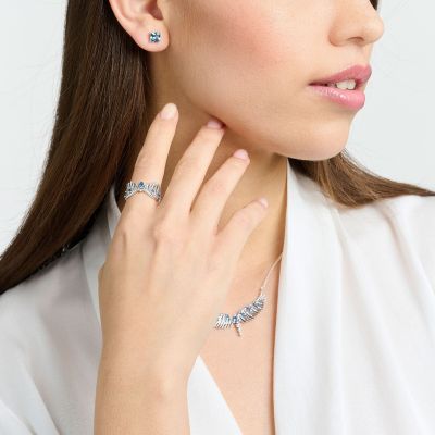 Thomas Sabo TR2411-644-1 Ring Damen Phönix-Flügel Blaue Steine Silber