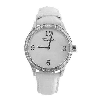 Thomas Sabo WA0045-215-202 Damen-Uhr Analog Quarz mit Leder-Band