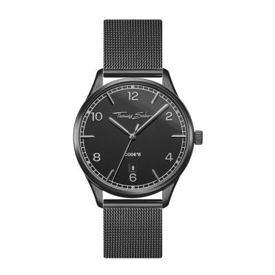 Thomas Sabo WA0362-202-203 Damen-Uhr Code TS Klein Analog Quarz Schwarz