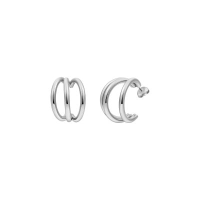 Xenox Creolen Ohrringe Damen Basic in Steel Trio Small Edelstahl X2672