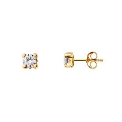 Xenox XG14K4050G Ohrstecker Ohrringe Damen Krappenform Zirkonia Gelbgold 585/-