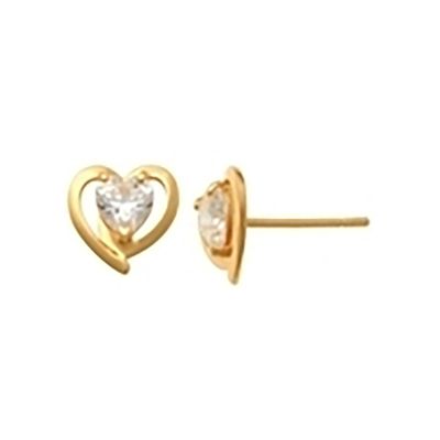 Xenox Ohrstecker Damen Fine Herz Zirkonia 585 Gelbgold XG14K4209G