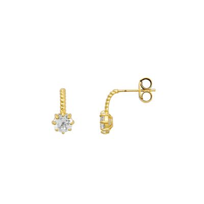 Xenox Ohrstecker Damen Fine Zirkonia 585er Gelbgold XG14K6077G