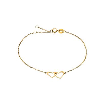 Xenox Armband Damen Fine Offene Herzen 585 Gelbgold XG14K7001GN
