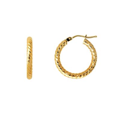 Xenox Creolen Ohrringe Damen Fine 375/- Gelbgold Ø 15 mm XG9K6029G