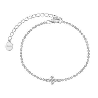Xenox Armband Damen Kreuz mit Zirkonia Sterlingsilber XS10044